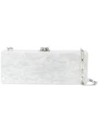 Edie Parker Flavia Pearl Effect Clutch Bag - White