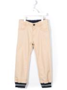 Boss Kids Striped Gathered Ankle Trousers, Boy's, Size: 6 Yrs, Brown