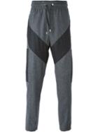 Givenchy Geometric Paneled Trousers, Men's, Size: 46, Grey, Cotton/acetate/viscose/wool