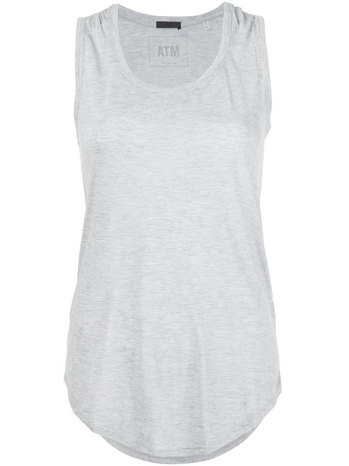 Atm Anthony Thomas Melillo Scoop Neck Tank Top, Women's, Size: Xs, Grey, Modal