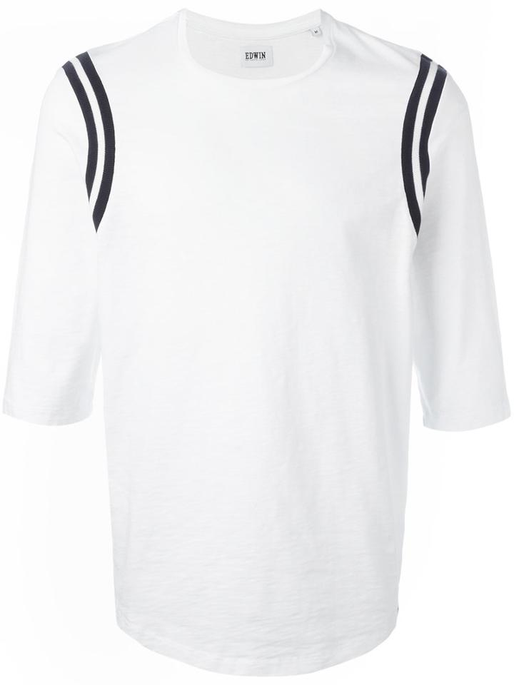 Edwin Three-quarters Sleeve Sweatshirt, Men's, Size: Medium, White, Cotton