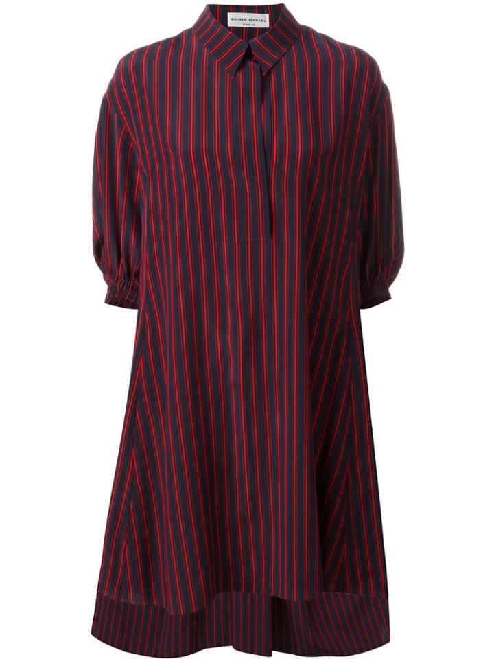 Sonia Rykiel Striped Shirt Dress - Blue