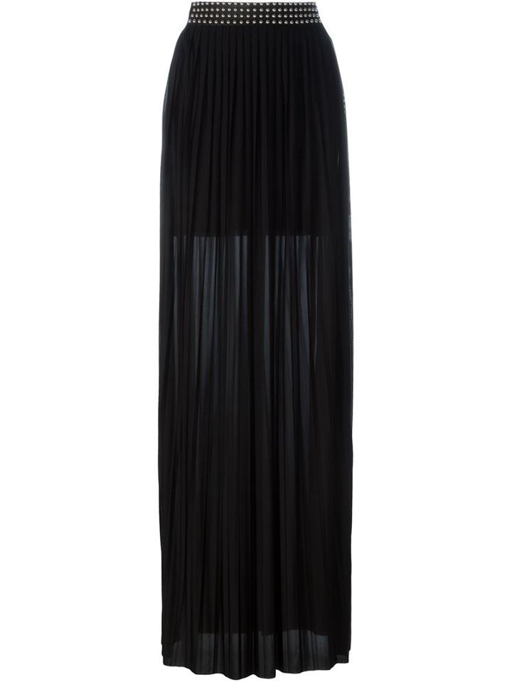 Philipp Plein Basically Nothing Skirt, Women's, Size: S, Black, Viscose/polyester/lamb Skin