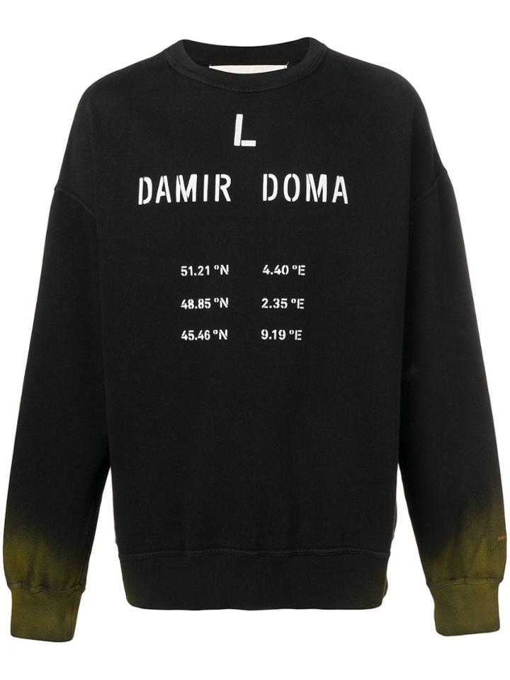Damir Doma Logo Print Sweatshirt - Black