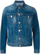 Armani Jeans Stone Washed Denim Jacket - Blue