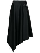 Sid Neigum Frayed Hem Asymmetric Skirt - Black