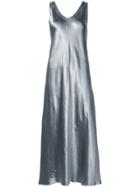 Vince Satin Sleeveless Dress - Grey