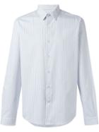Ami Alexandre Mattiussi Pinstriped Shirt, Men's, Size: 38, Blue, Cotton