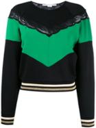 Stella Mccartney Contrasting Stripe Panel Jumper, Women's, Size: 42, Black, Cotton/polyamide/viscose/spandex/elastane