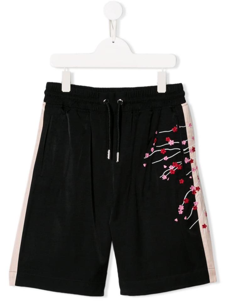 Diesel Kids Floral Track Shorts - Black