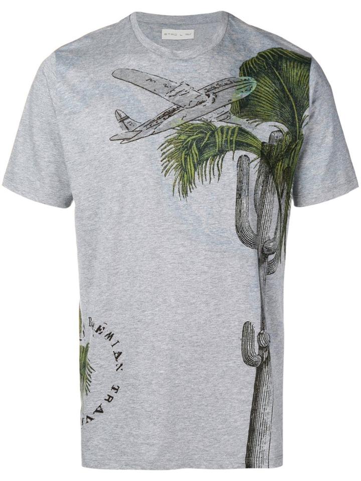 Etro New Bohemian Traveller T-shirt - Grey