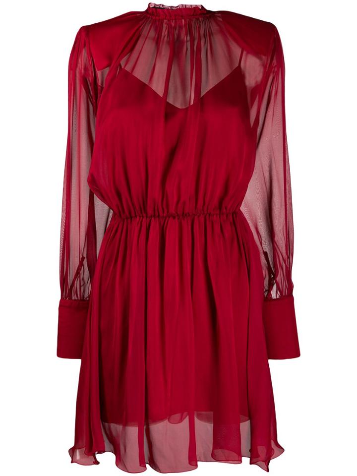 Federica Tosi Short Chiffon Dress - Red