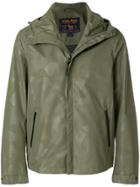 Woolrich Geometric Patterned Hooded Jacket - Green