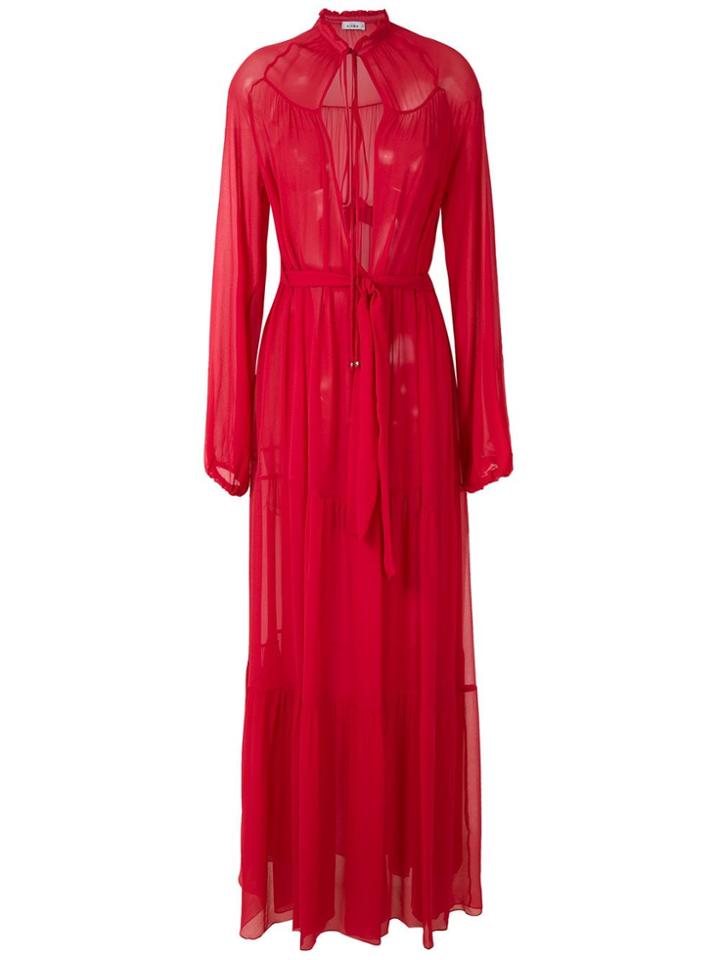 Amir Slama Silk Maxi Dress - Red