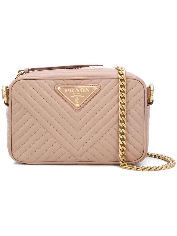 Prada Matelassé Crossbody Bag - Pink & Purple