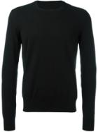 Maison Margiela Knitted Elbow Patch Jumper - Black