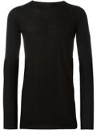 Rick Owens Slim Fit Sweater, Men's, Size: Medium, Black, Cashmere