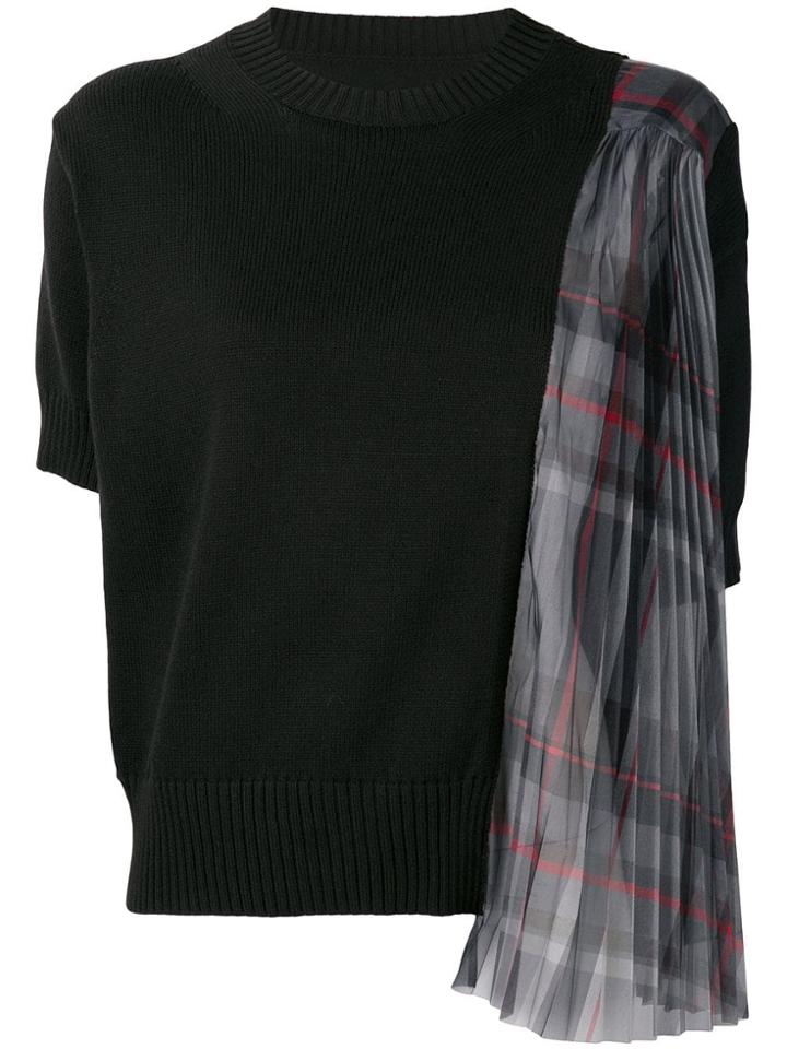 Sacai Pleat Shoulder Jumper - Black