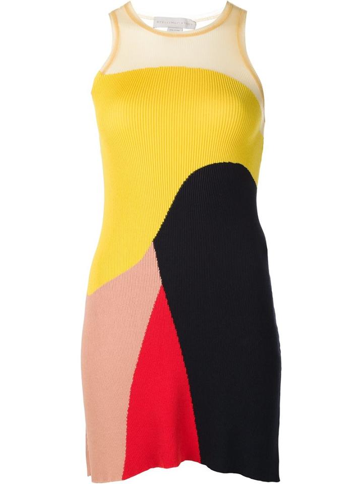 Stella Mccartney Colour Block Ribbed Dress