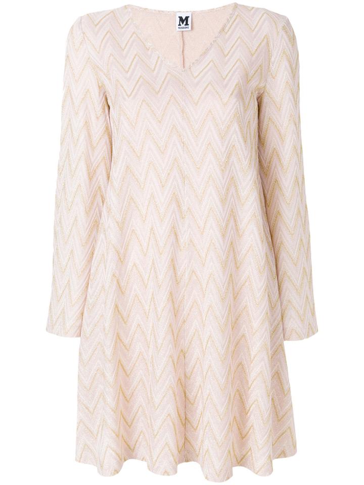M Missoni Zigzag Knit Dress - Pink & Purple
