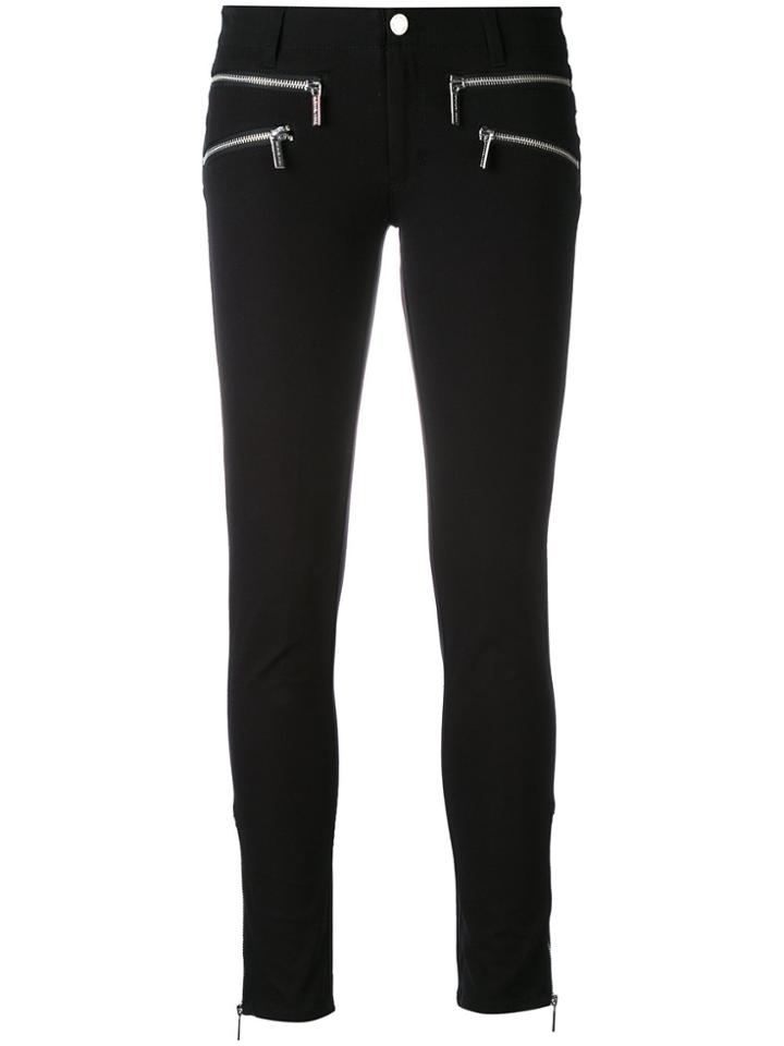 Michael Michael Kors Multi-zips Cropped Skinny Jeans - Black