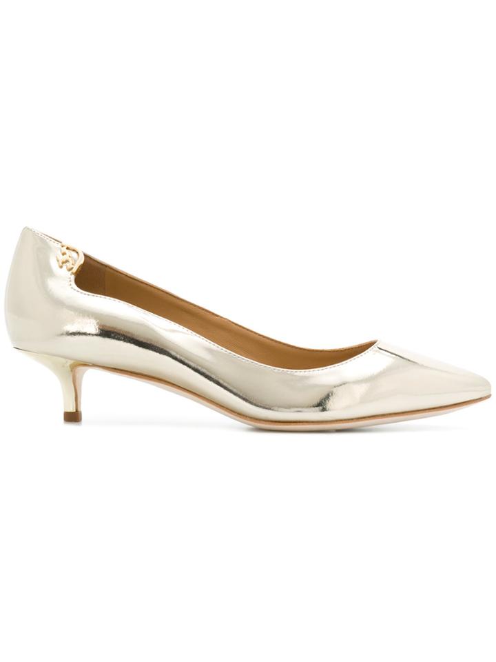 Tory Burch Pointed Toe Pumps - Metallic