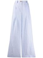 Jejia Katherine Checked Flared Pant - Blue