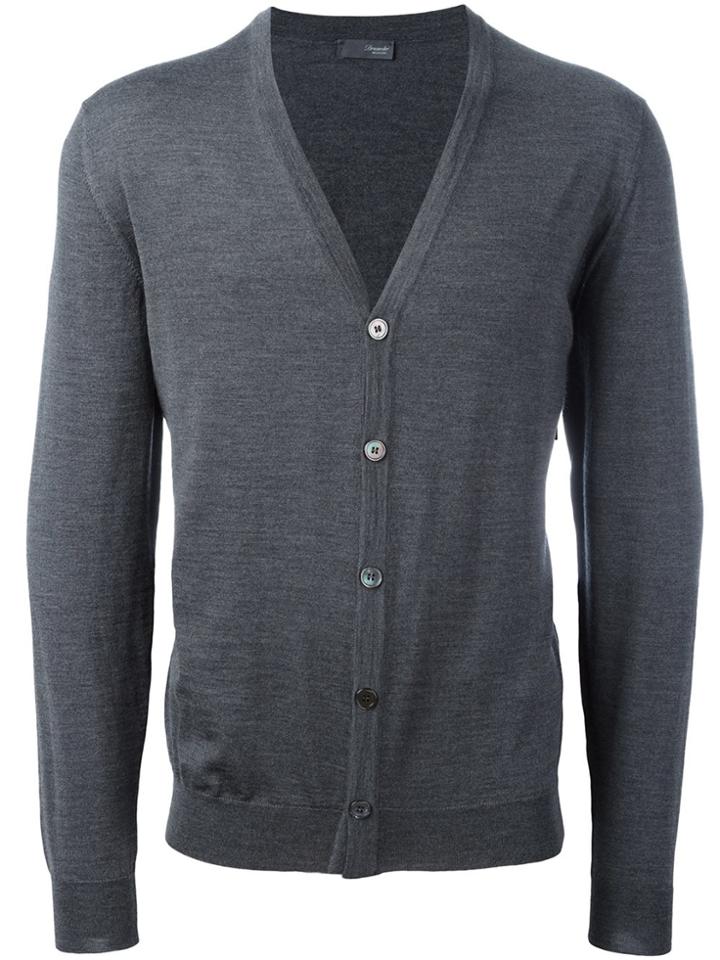 Drumohr V Neck Cardigan - Grey