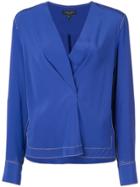 Rag & Bone V-neck Blouse - Blue