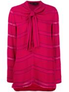 Proenza Schouler - Pussybow Blouse - Women - Silk/acetate/viscose - 8, Women's, Pink/purple, Silk/acetate/viscose