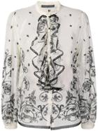 Alberta Ferretti Victorian Ruffle Blouse - White