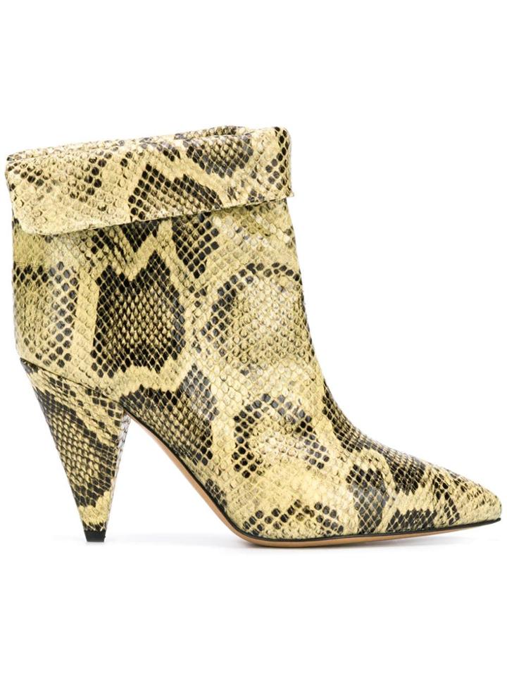 Isabel Marant Animal Print Ankle Boots - Neutrals