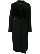 Mackage Fur-panelled Coat - Black