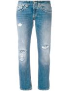 Dondup - Distressed Boyfriend Jeans - Women - Cotton - 31, Blue, Cotton