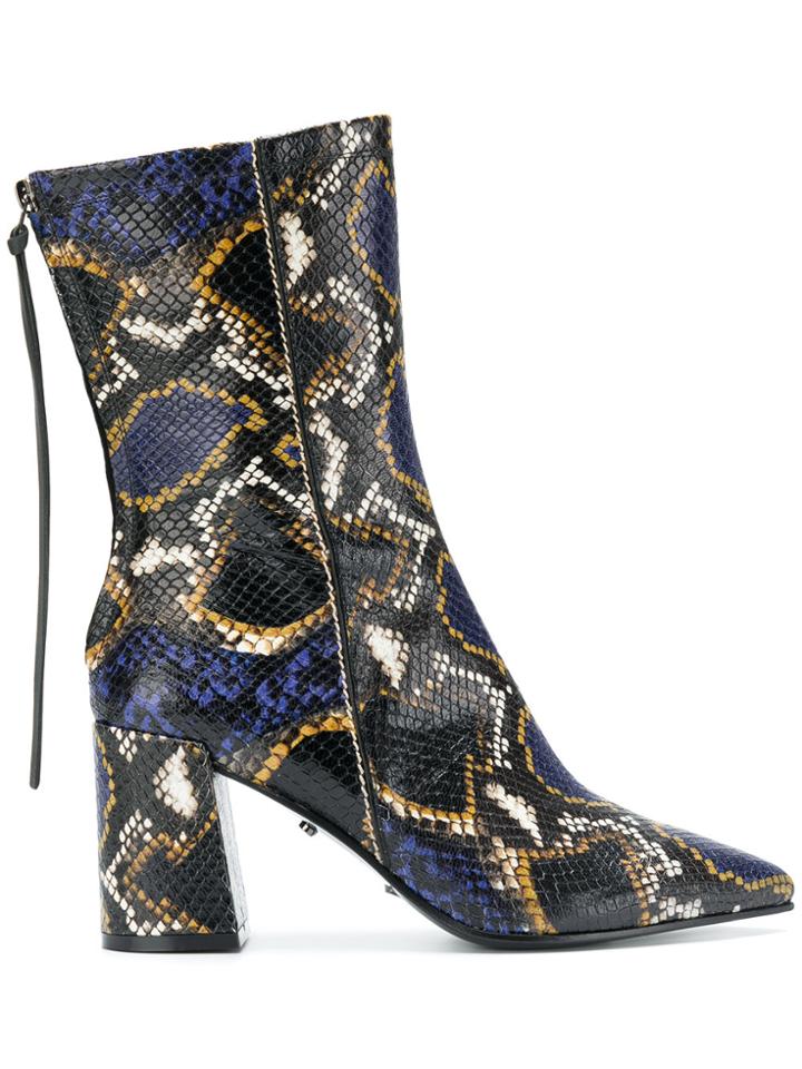 Dorothee Schumacher Snake Effect Boots - Black