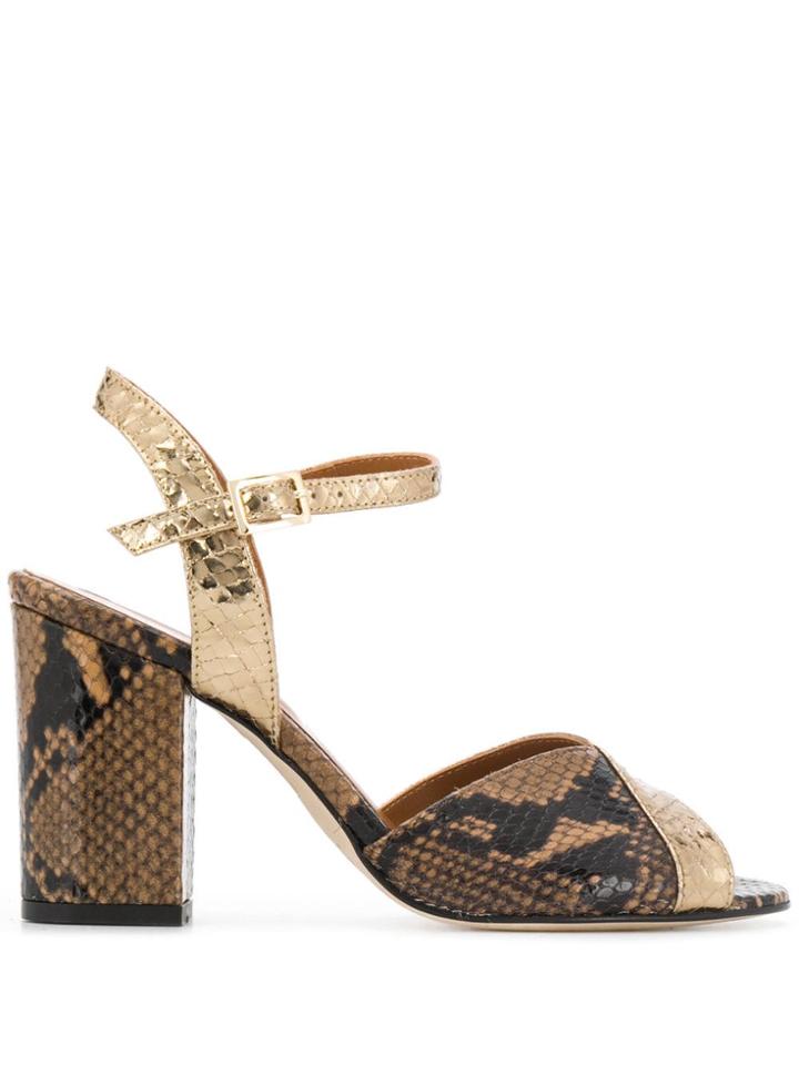 Paris Texas Ankle Strap Sandals - Brown