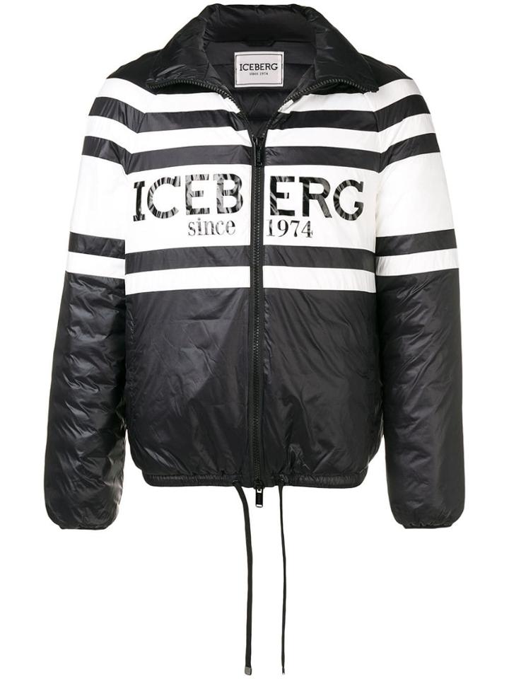 Iceberg Two-tone Puffer Jacket - Black