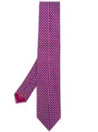 Brioni Jacquard Pattern Tie - Pink & Purple