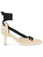 Manolo X Castaner 70 Espadrille Pumps - Nude & Neutrals