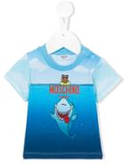 Moschino Kids - Shark Print T-shirt - Kids - Cotton - 9-12 Mth, Blue
