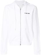 Helmut Lang Logo Zipped Hoodie - White