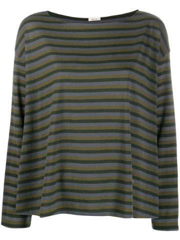 Apuntob Striped Pattern Top - Green