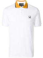 Raf Simons X Fred Perry Contrast-collar Polo Shirt - White