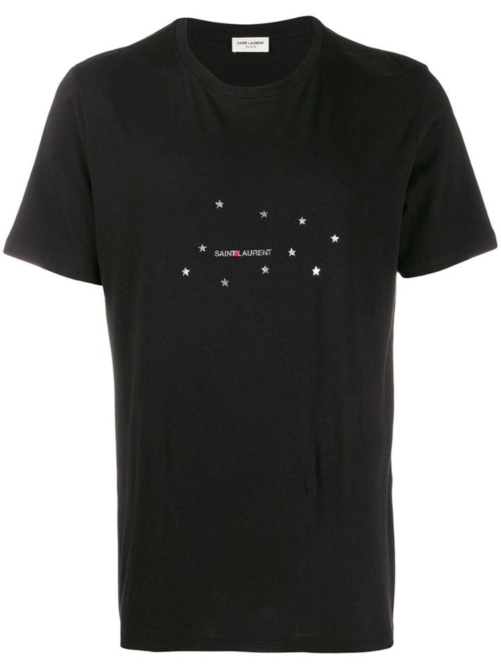 Saint Laurent Logo Constellation Print T-shirt - Black