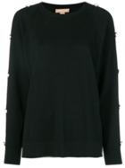 Michael Kors Collection Embellished Long-sleeve Sweater - Black