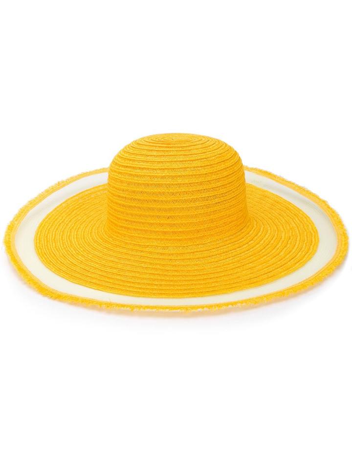 Inverni Iris Raffia Hat - Yellow