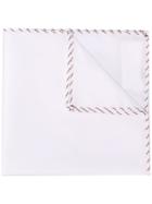 Brunello Cucinelli Stitch Detail Pocket Square - White