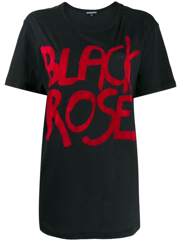 Ann Demeulemeester Graphic Print T-shirt - 098 Black