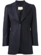 L'autre Chose One Button Blazer, Women's, Size: 42, Blue, Viscose/wool/spandex/elastane