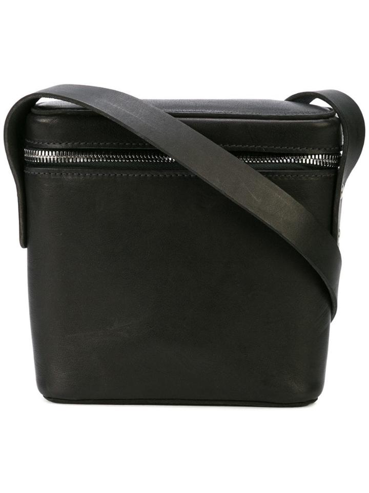 Guidi Square Crossbody Bag - Black
